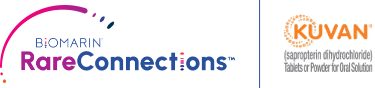 BioMarin RareConnections™ and KUVAN® (sapropterin dihydrochloride) Logo