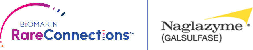 BioMarin RareConnections™ and NAGLAZYME® (galsulfase) Logo