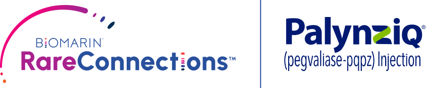 BioMarin RareConnections™ and PALYNZIQ® (pegvaliase-pqpz) Logo