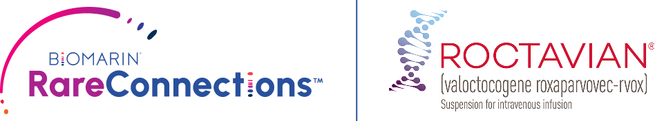 BioMarin RareConnections™ and ROCTAVIAN® (valoctocogene roxaparvovec-rvox) Logo